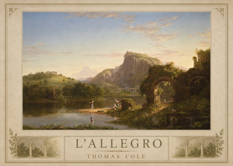 Thomas Cole L'allegro No1 - Affiche