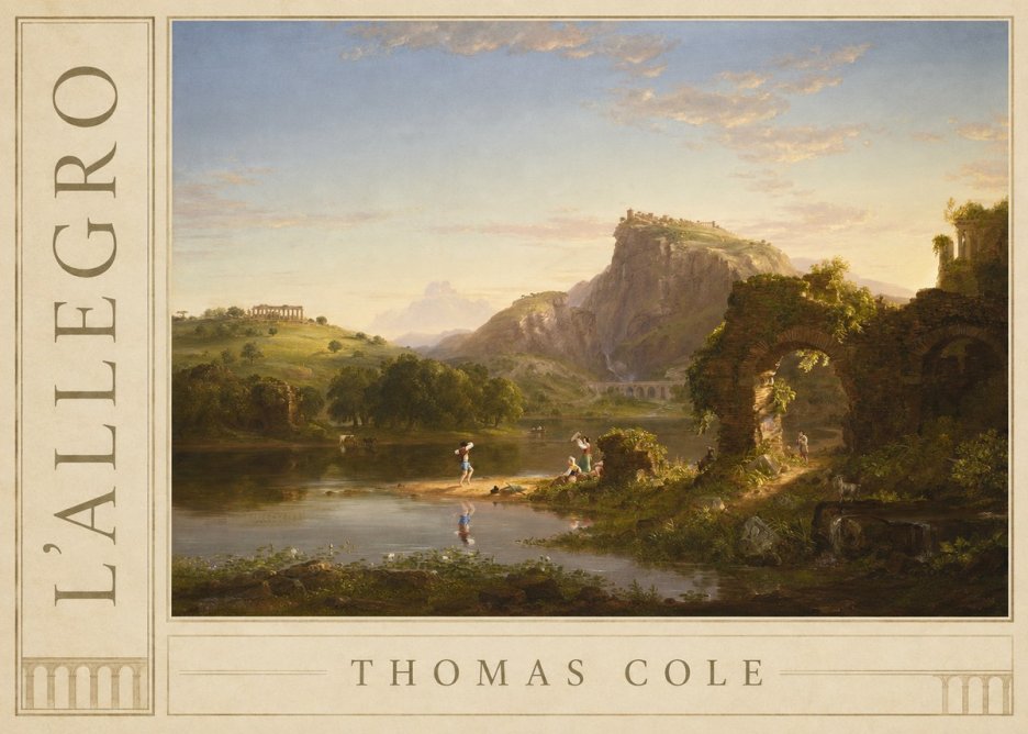 Thomas Cole L'allegro No2 - Affiche