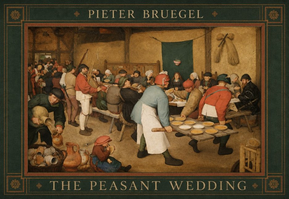 Pieter Bruegel The Peasant Wedding I No5 - Affiche