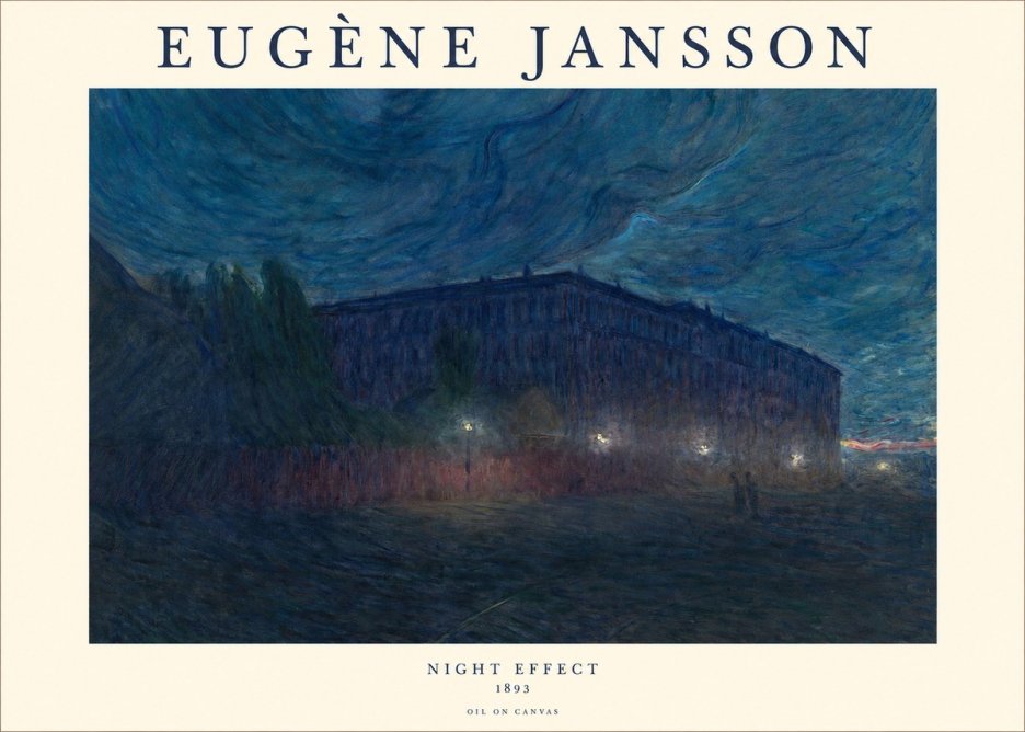 Eugène Jansson Night Effect No1 - Affiche