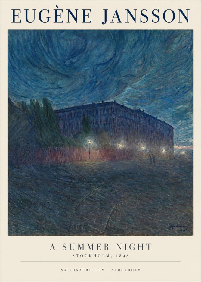 Eugène Jansson Night Effect No2 - Affiche