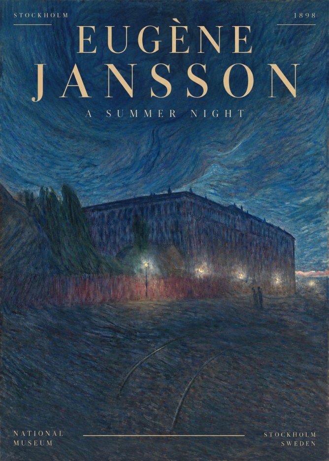 Eugène Jansson Night Effect No5 - Affiche