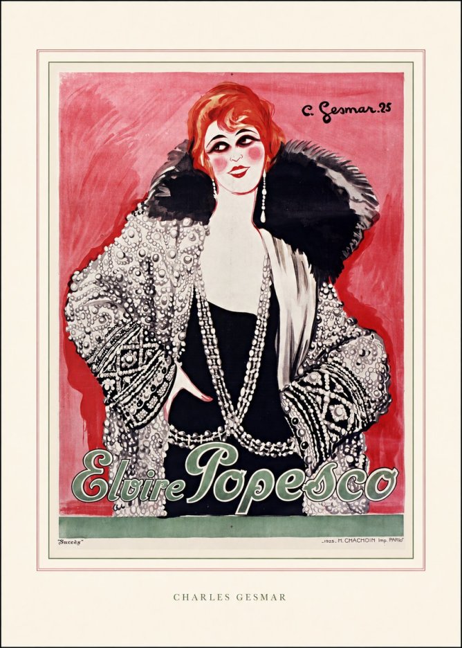 Charles Gesmar Elvire Popesco I No4 - Affiche