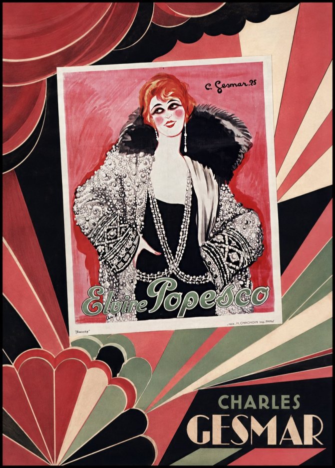 Charles Gesmar Elvire Popesco I No5 - Affiche