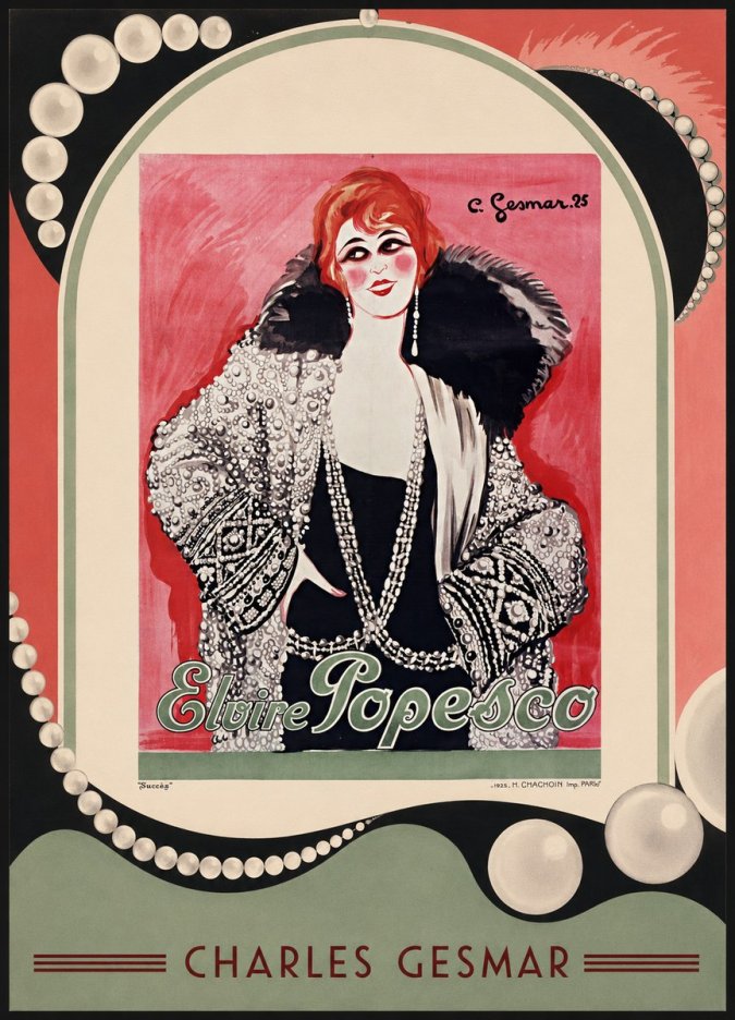 Charles Gesmar Elvire Popesco I No6 - Affiche