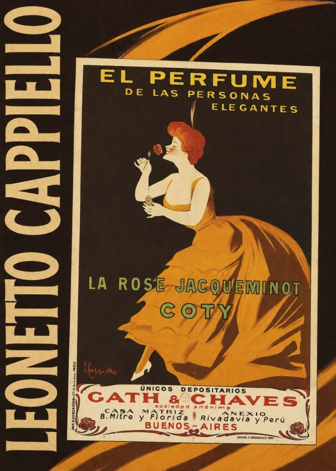 Leonetto Cappiello La Rose Jacqueminot Coty No4 - Affiche
