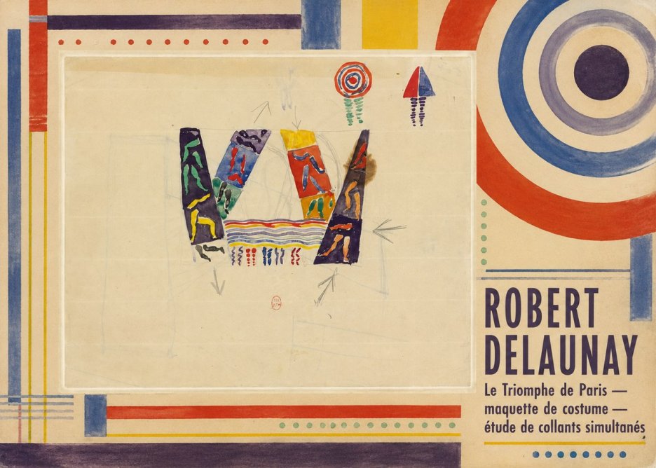 Robert Delaunay Le Triomphe De Paris — Maquette De Costume — Étude De Collants Simultanés No2 - Affiche