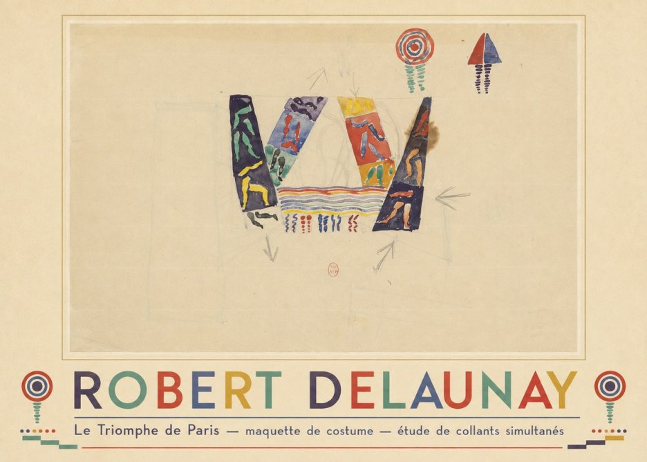 Robert Delaunay Le Triomphe De Paris — Maquette De Costume — Étude De Collants Simultanés No3 - Affiche