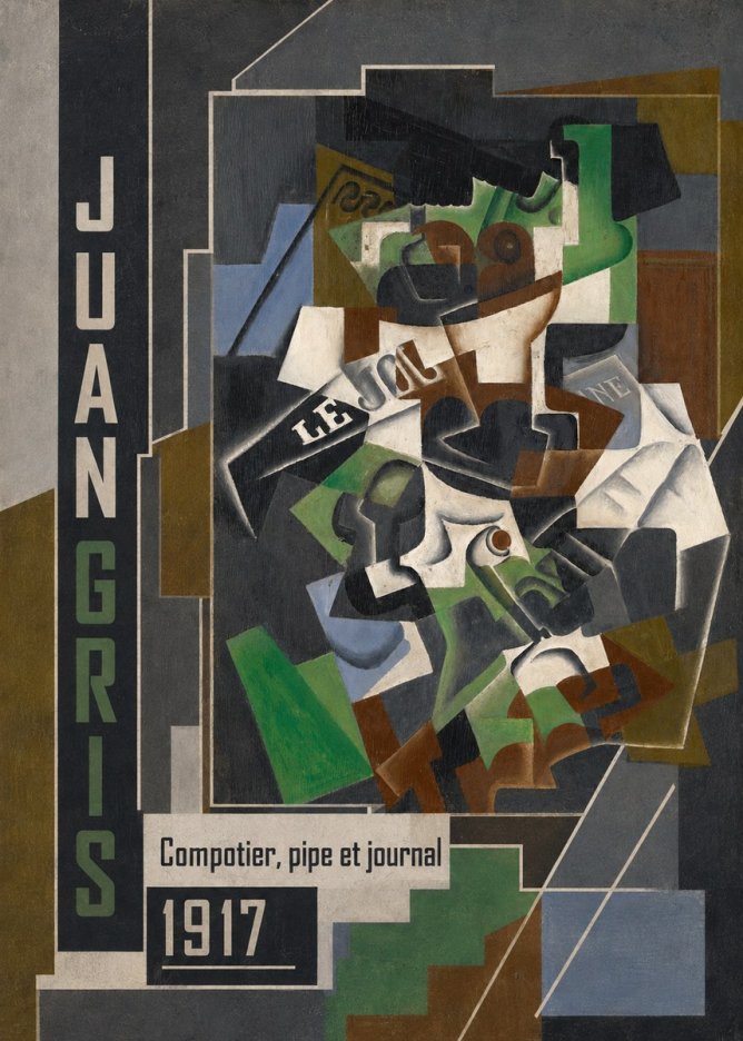Juan Gris Compotier, Pipe Et Journal No2 - Affiche