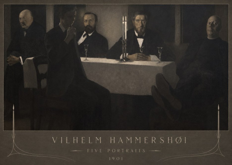 Vilhelm Hammershøi Five Portraits I No4 - Affiche