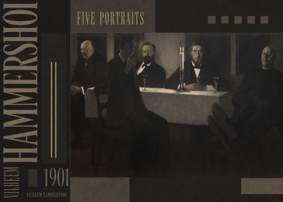 Vilhelm Hammershøi Five Portraits I No5 - Affiche