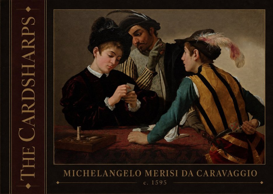 Michelangelo Merisi da Caravaggio The Cardsharps I No2 - Affiche