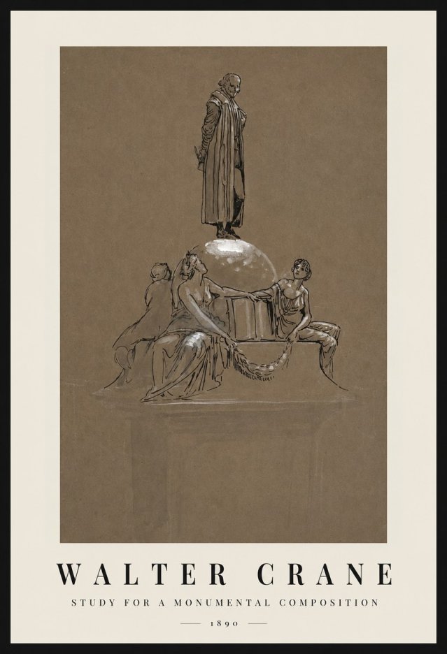 Walter Crane Study for a Monumental Composition No1 - Affiche
