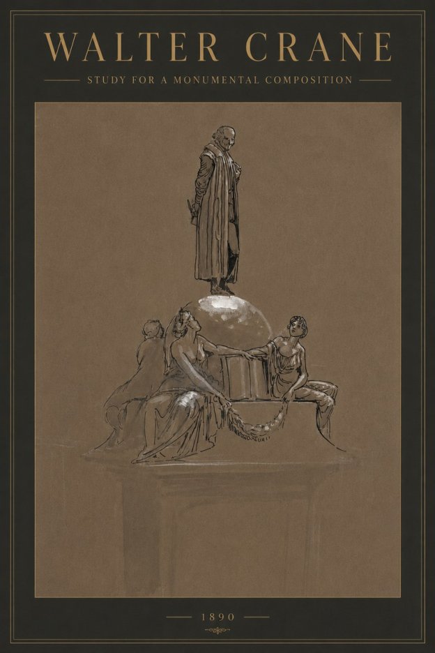 Walter Crane Study for a Monumental Composition No2 - Affiche