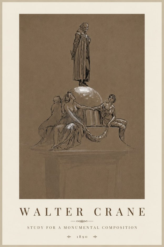 Walter Crane Study for a Monumental Composition No3 - Affiche