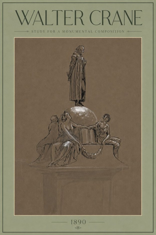 Walter Crane Study for a Monumental Composition No4 - Affiche