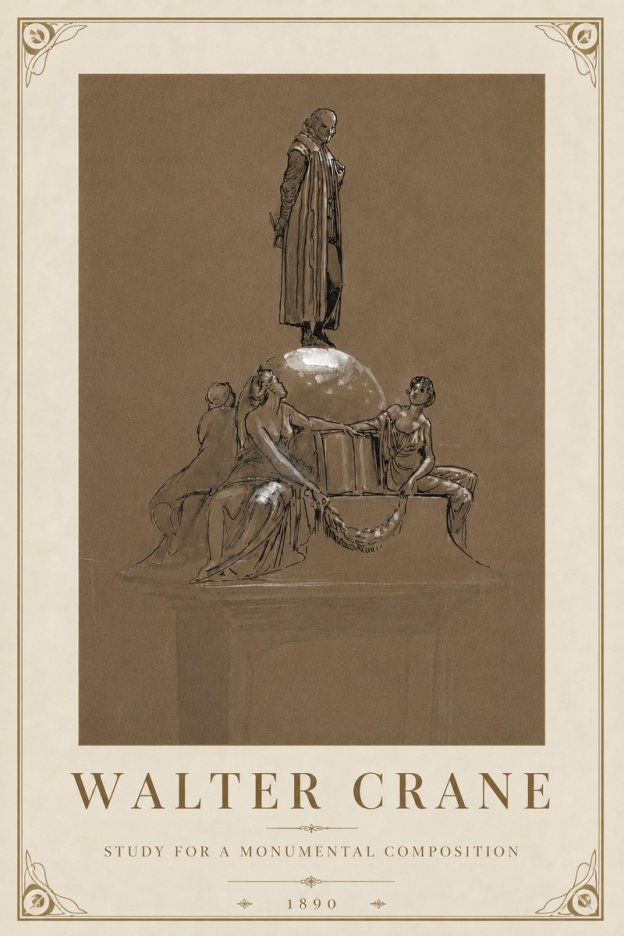Walter Crane Study for a Monumental Composition No5 - Affiche