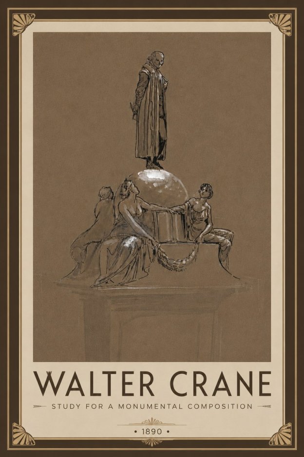 Walter Crane Study for a Monumental Composition No6 - Affiche