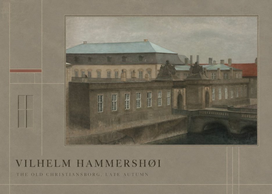 Vilhelm Hammershøi The Old Christiansborg, Late Autumn No2 - Affiche
