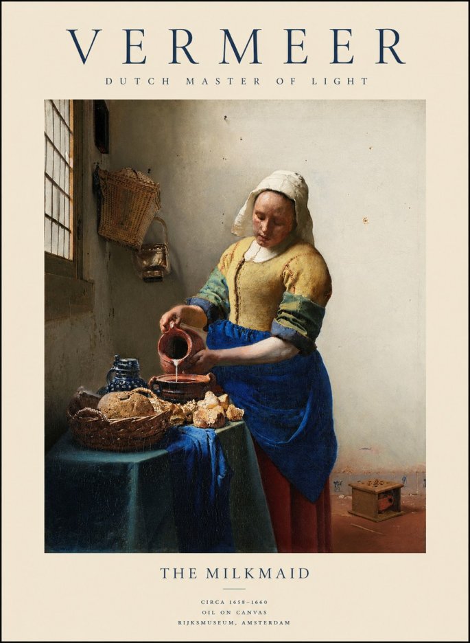 Vermeer The Milkmaid No1 - Affiche