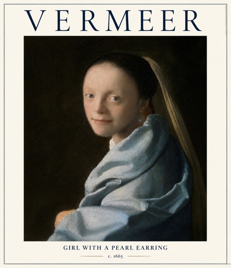 Vermeer Girl with a Pearl Earring I No1 - Affiche
