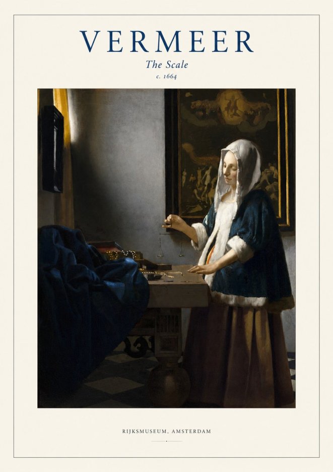 Vermeer The Scale No1 - Affiche