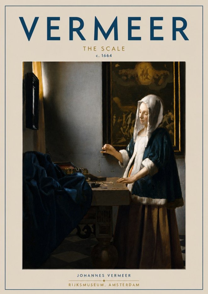 Vermeer The Scale No4 - Affiche