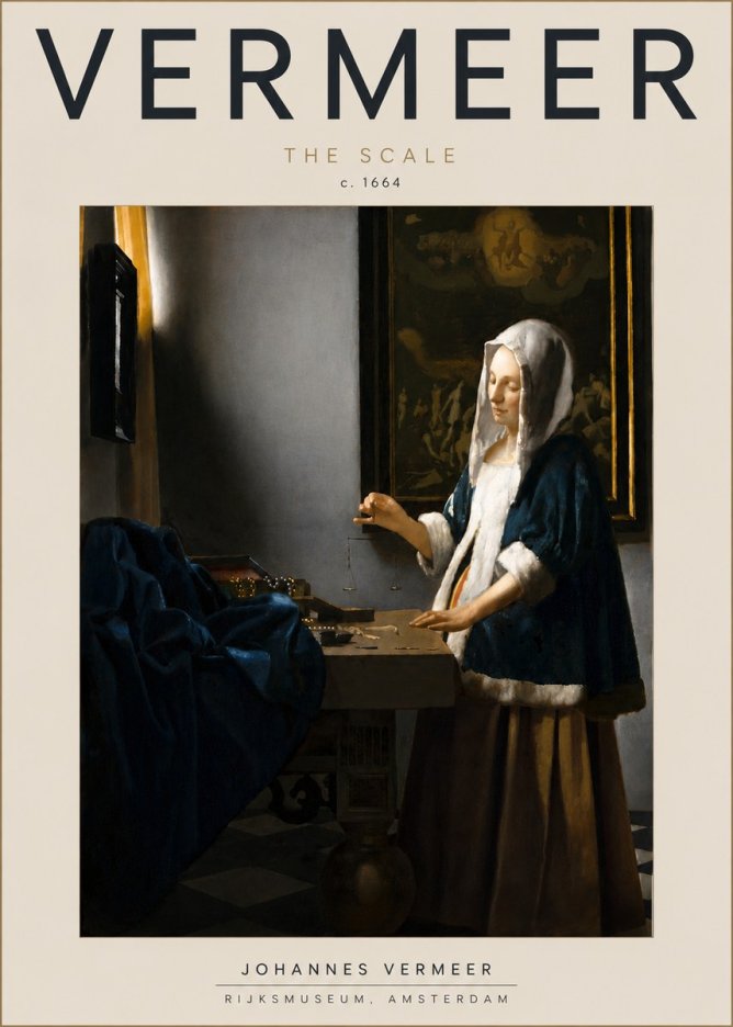 Vermeer The Scale No5 - Affiche