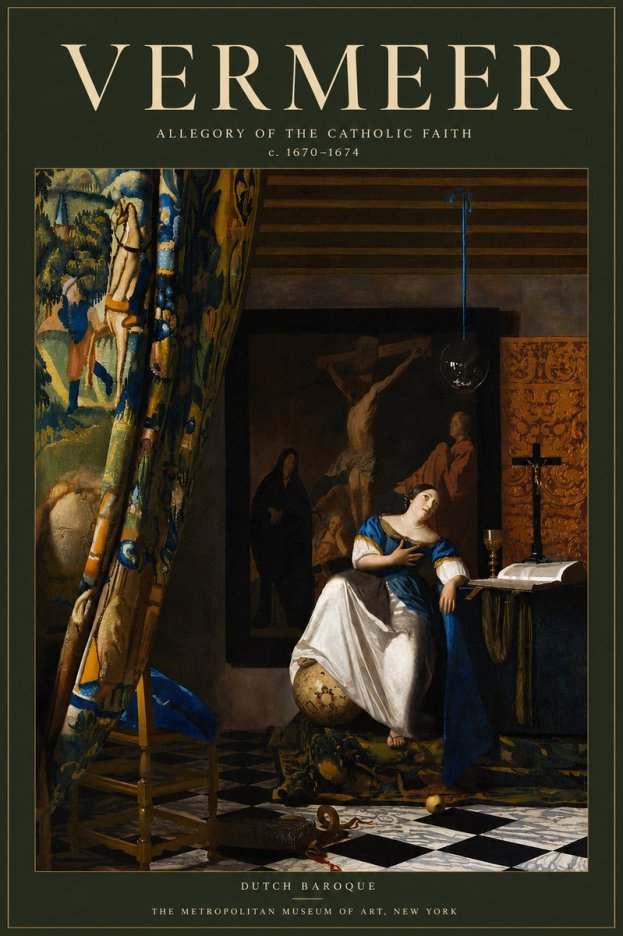 Vermeer Allegory of the Catholic Faith No6 - Affiche