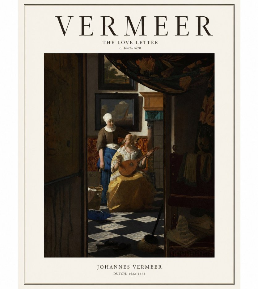 Vermeer The Love Letter No1 - Affiche