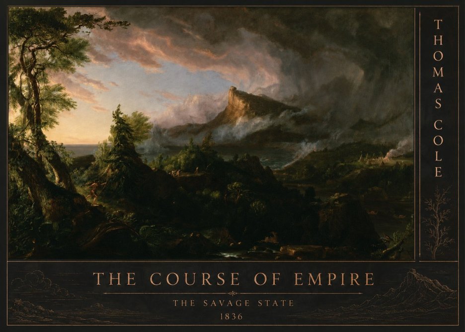 Thomas Cole The Course of Empire: the Savage State I No2 - Affiche