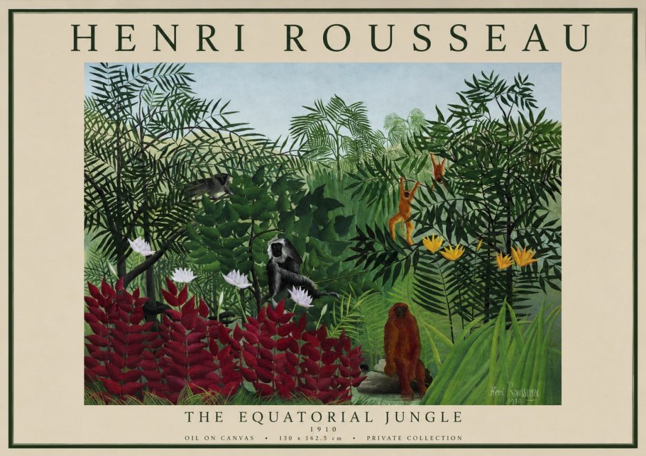 Rousseau The Equatorial Jungle II No1 - Affiche