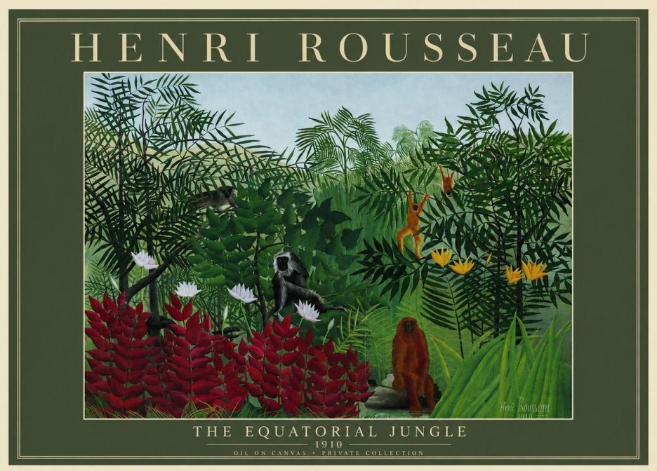 Rousseau The Equatorial Jungle II No3 - Affiche