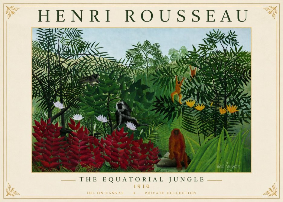 Rousseau The Equatorial Jungle II No5 - Affiche