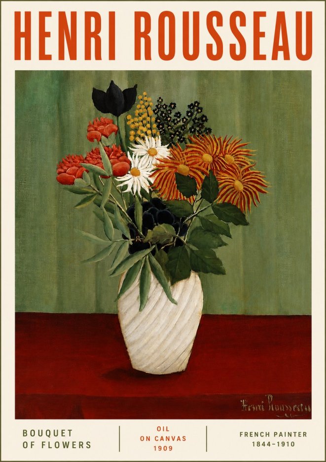 Rousseau Bouquet of Flowers No4 - Affiche
