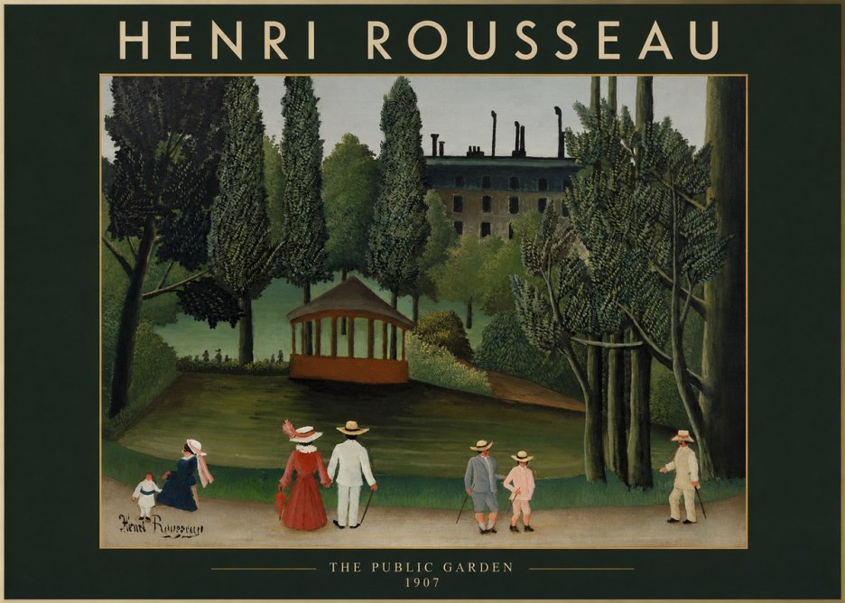 Rousseau The Public Garden No2 - Affiche
