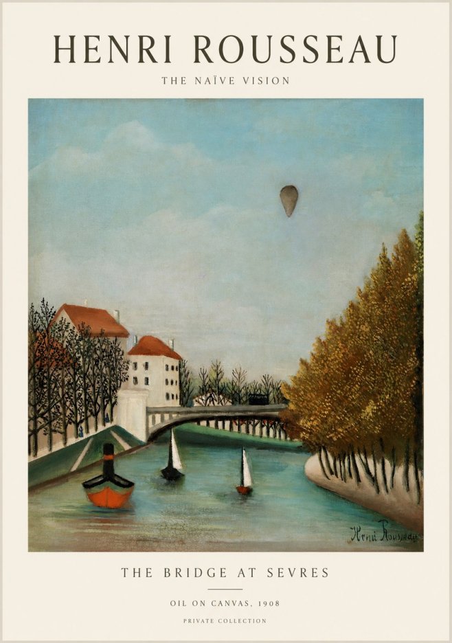 Rousseau The Bridge at Sevres No1 - Affiche