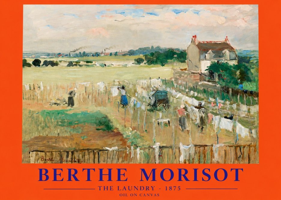 Berthe Morisot The Laundry - 1875 No3 - Affiche