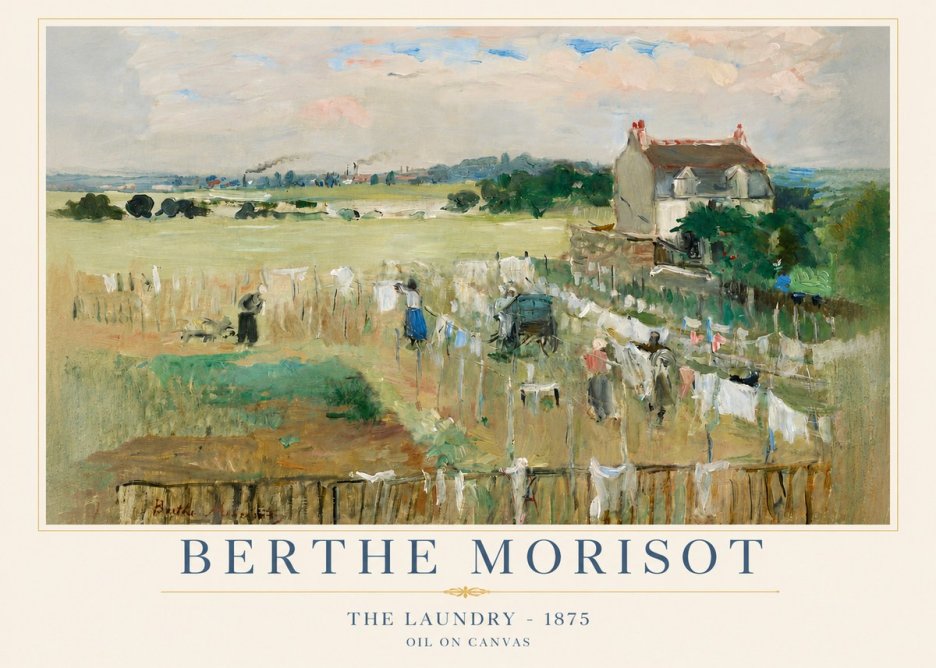 Berthe Morisot The Laundry - 1875 No4 - Affiche