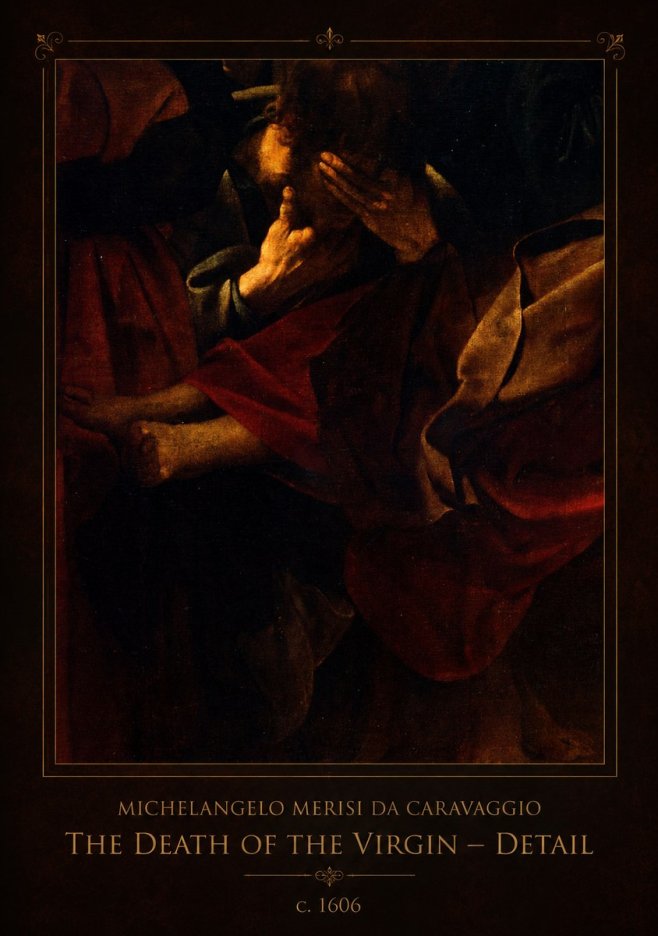 Michelangelo Merisi da Caravaggio The Death of the Virgin – Detail No1 - Affiche