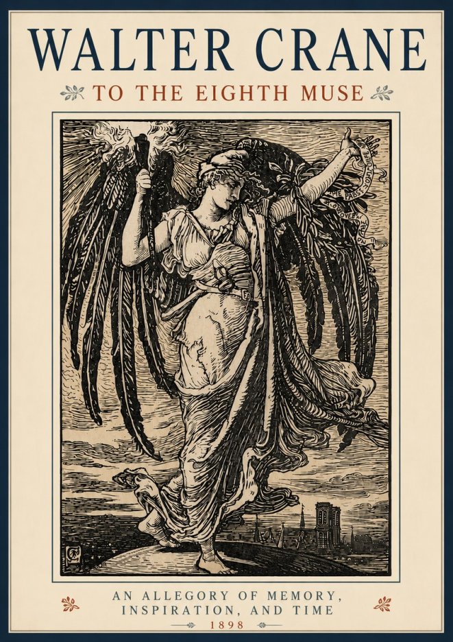 Walter Crane To the Eighth Muse No4 - Affiche