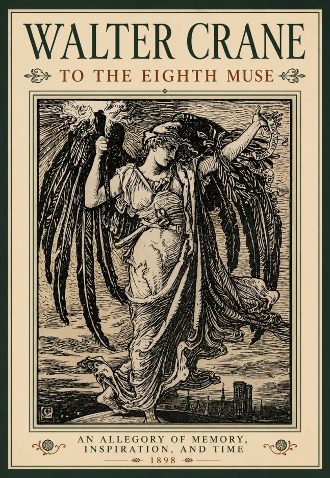 Walter Crane To the Eighth Muse No5 - Affiche