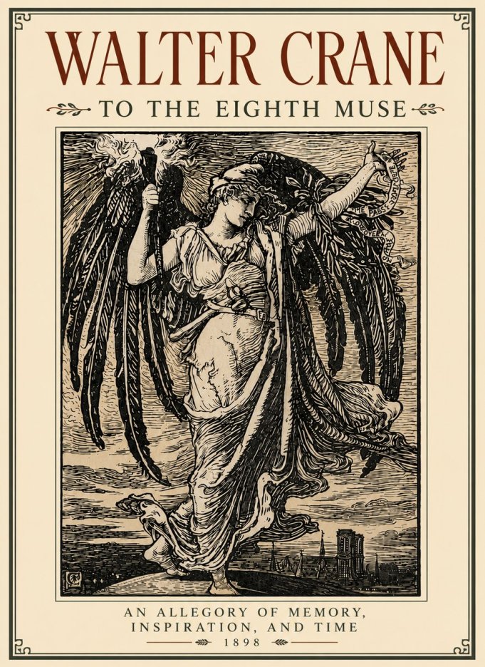 Walter Crane To the Eighth Muse No6 - Affiche