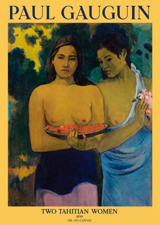 Paul Gauguin Two Tahitian Women I No1 - Affiche