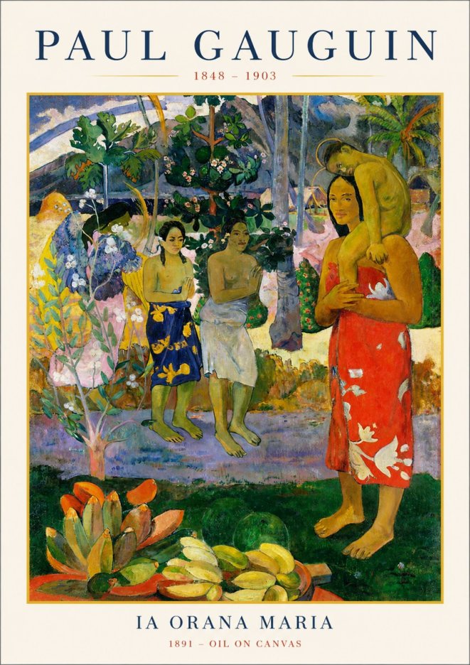 Paul Gauguin Ia Orana Maria No1 - Affiche