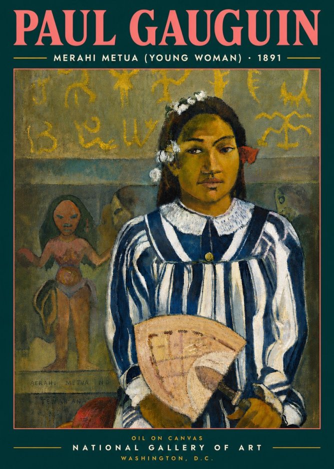 Paul Gauguin Merahi Metua (Young Woman) No4 - Affiche
