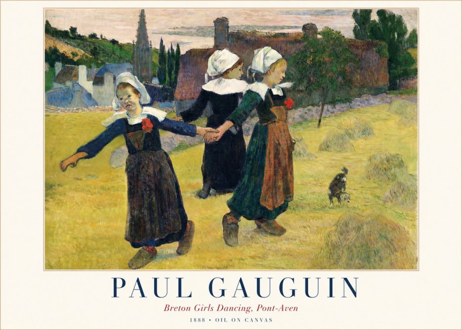 Paul Gauguin Breton Girls Dancing, Pont-aven No1 - Affiche