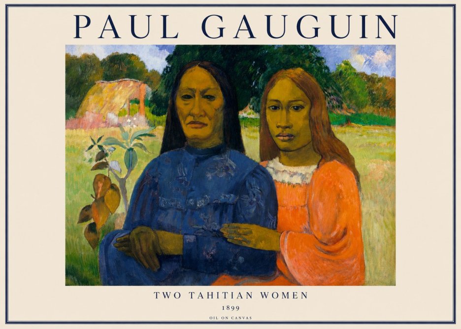 Paul Gauguin Two Tahitian Women II No1 - Affiche