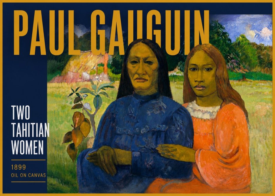 Paul Gauguin Two Tahitian Women II No4 - Affiche