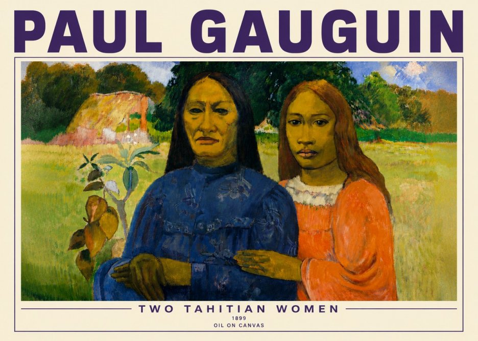 Paul Gauguin Two Tahitian Women II No6 - Affiche